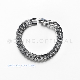 Vòng tay xích màu bóng v2 - thép titan không rỉ