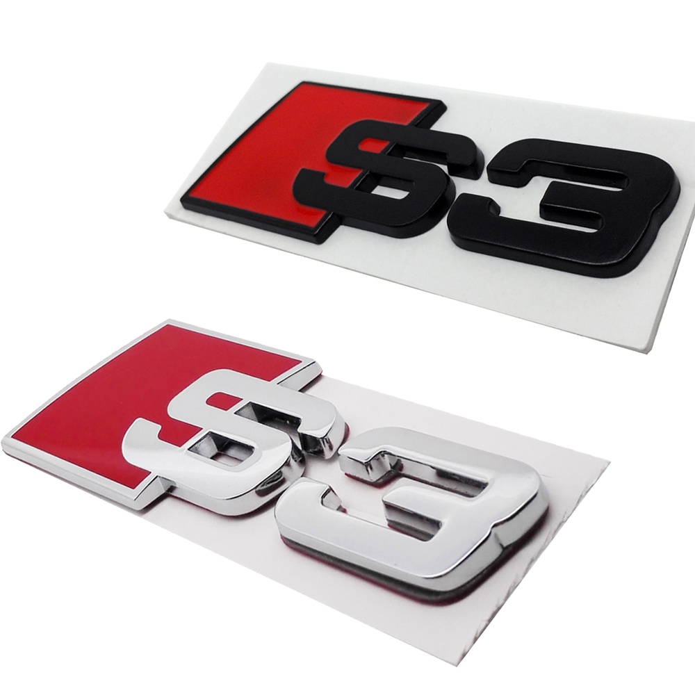 Sticker Kim Loại Dán Trang Trí Xe Hơi Audi Sline S3 S4 S5 S6 S8 RS3 RS4 RS5 RS6 RS8 A3 A4 A5 A6 Chất Lượng Cao