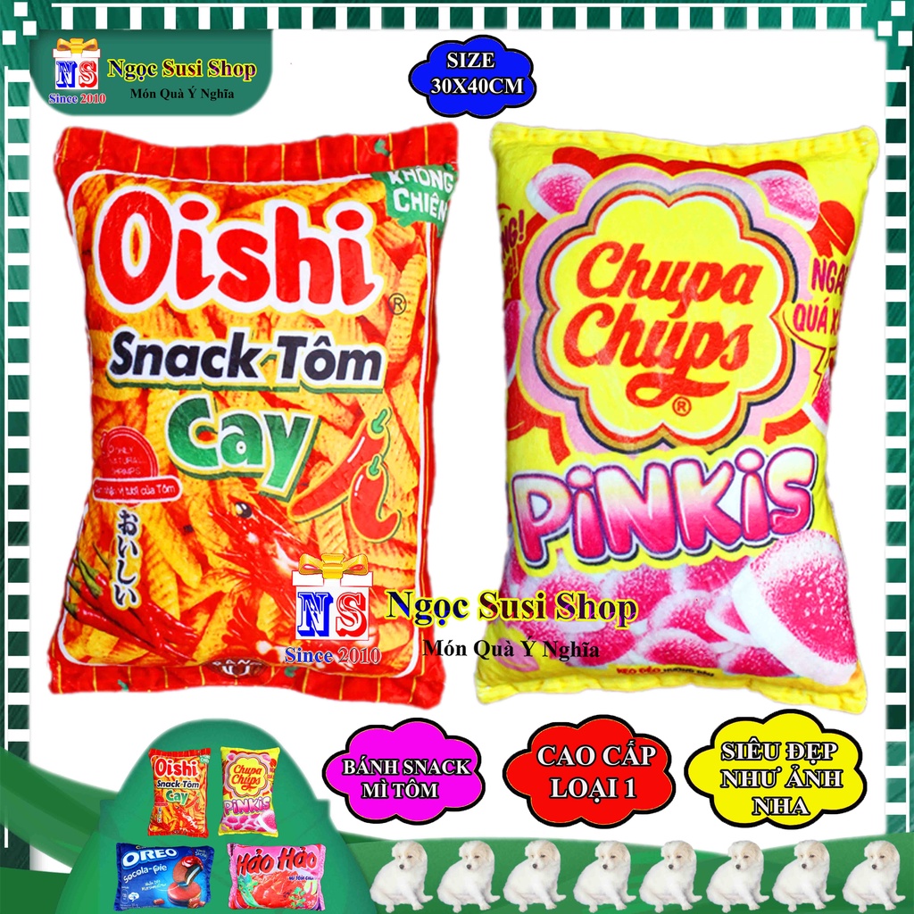 GẤU BÔNG HÌNH BÁNH SNACK GÓI MÌ NHỒI BÔNG SIÊU MỀM MỊN CAO CẤP