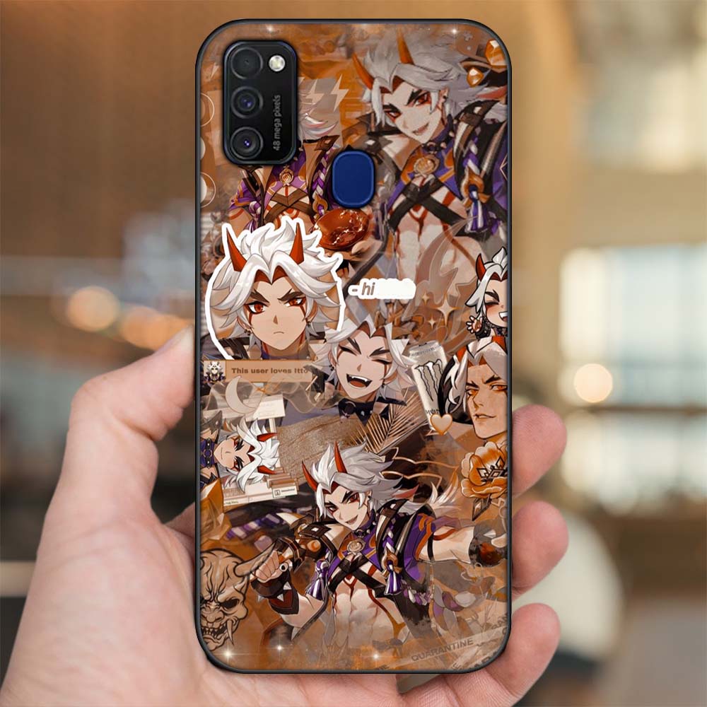 Ốp lưng Samsung M21, M30S viền đen in hình Arataki Itto Genshin Impact