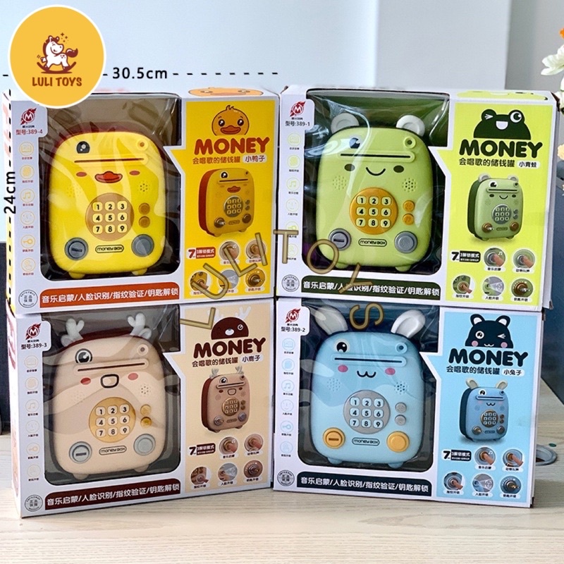 Két đựng tiền mini LULI TOYS cho bé yêu, Hộp tiết kiệm mini có khóa, Heo bỏ tiền-Lợn bỏ tiền tiết kiệm