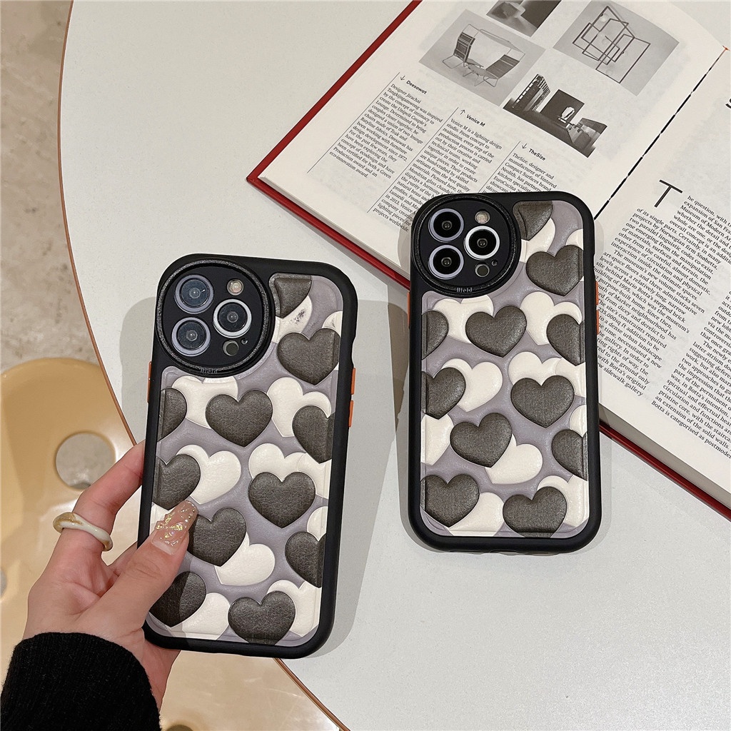 Ốp Điện Thoại Da Viền TPU Dẻo In Họa Tiết Hoạt Hình Dễ Thương Cho iphone 14 Pro Max 13 Pro Max 12 Pro Max