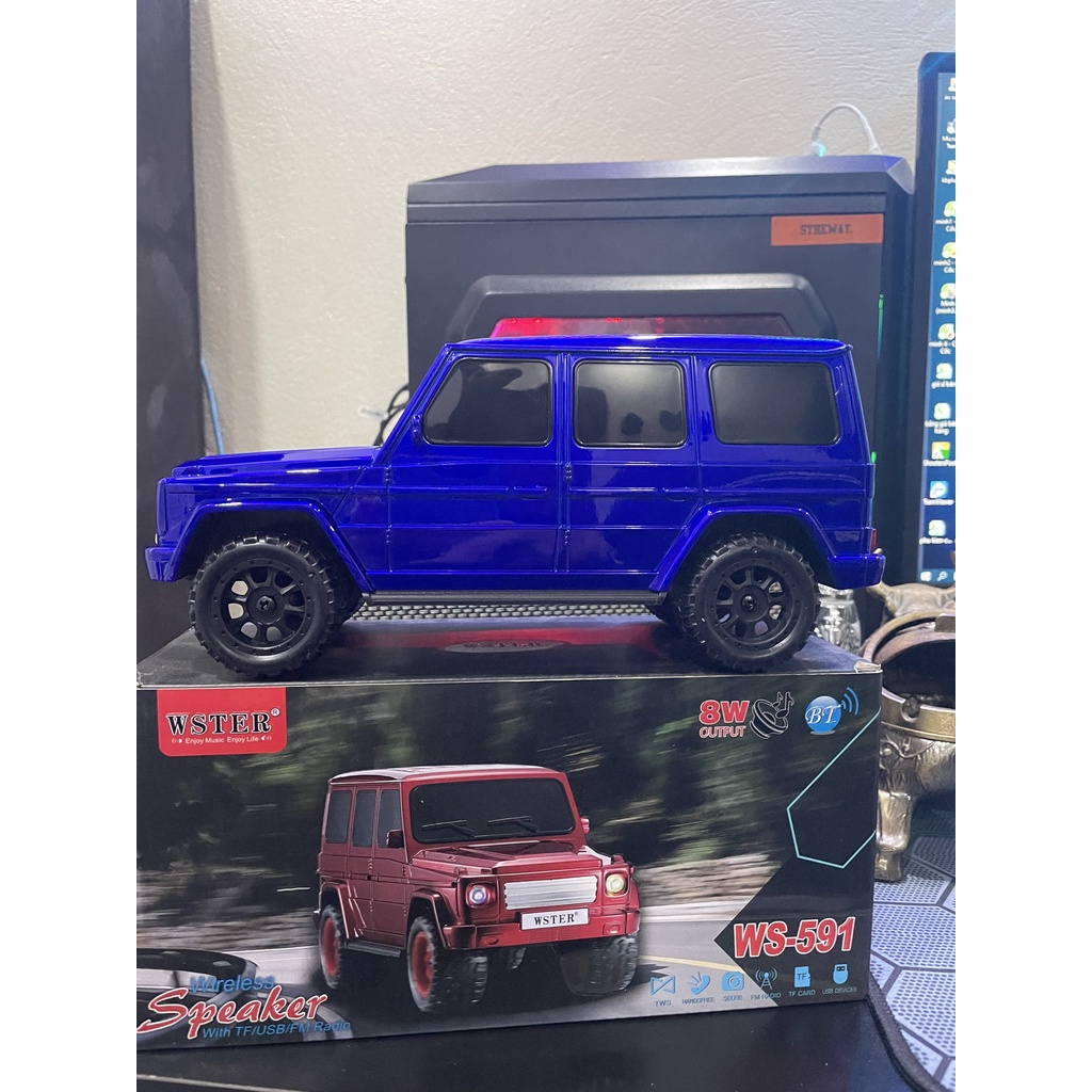 Loa Bluetooth hình dáng Xe Hơi G63 có đèn led gắn trong trang trí gọc làm việc học tập