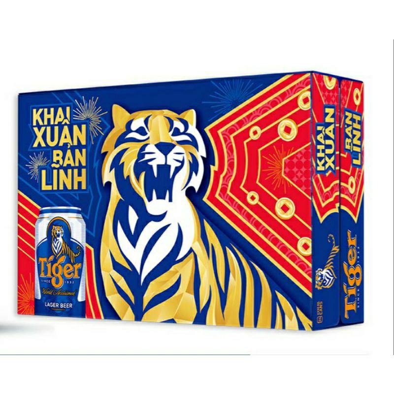 Bia Tiger thùng 24 lon 330ml