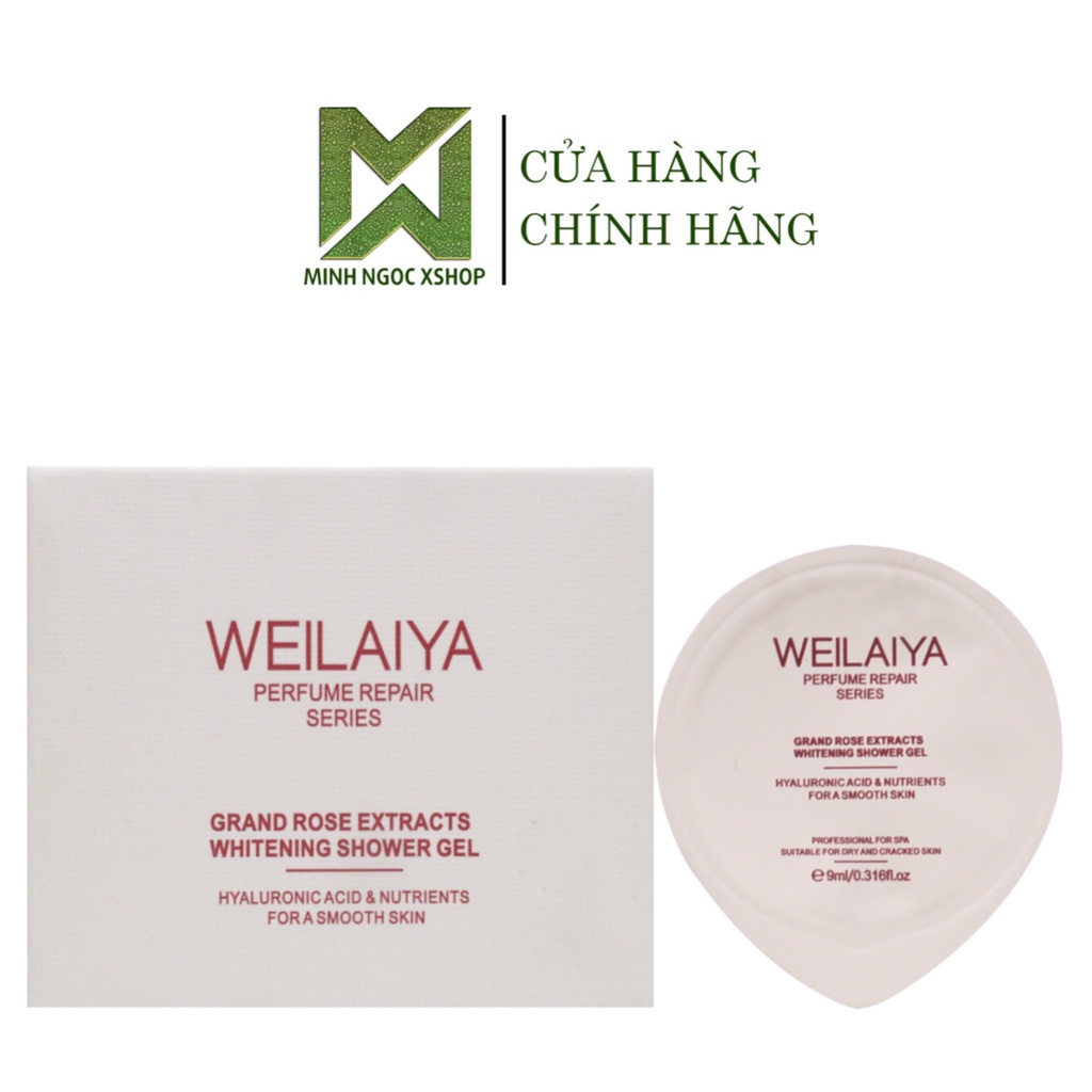 Sữa tắm trắng da cánh hoa hồng Damask Weilaiya 9ML bản dùng thử