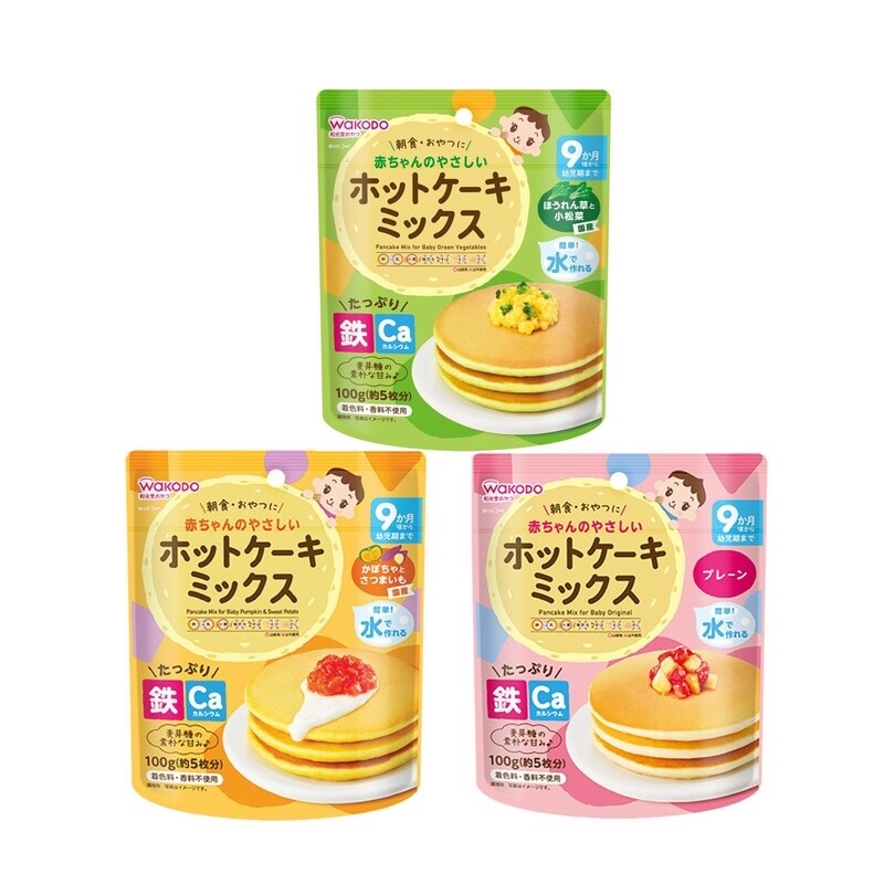 Bột làm bánh pancake Wakodo cho bé từ 9m