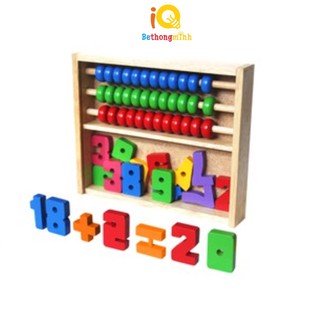 Bảng tính học toán bằng gỗ giúp bé học chữ số và toán học - BeThongMinh