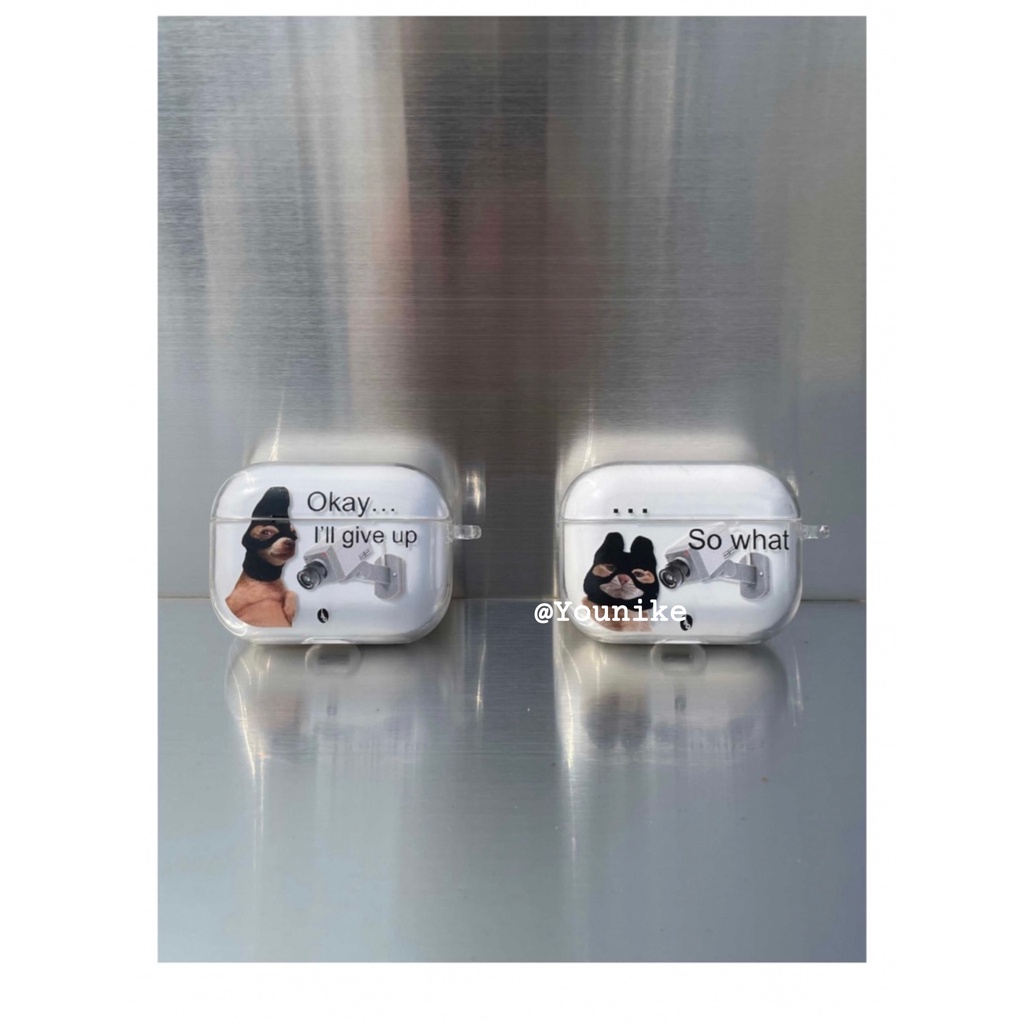 Vỏ Bảo Vệ Hộp Sạc Tai Nghe Không Dây Bluetooth pro2 / 3 1 / 2 Bằng Silicon Mềm Hình Mèo Xấu Ánh Sáng Dễ Thương