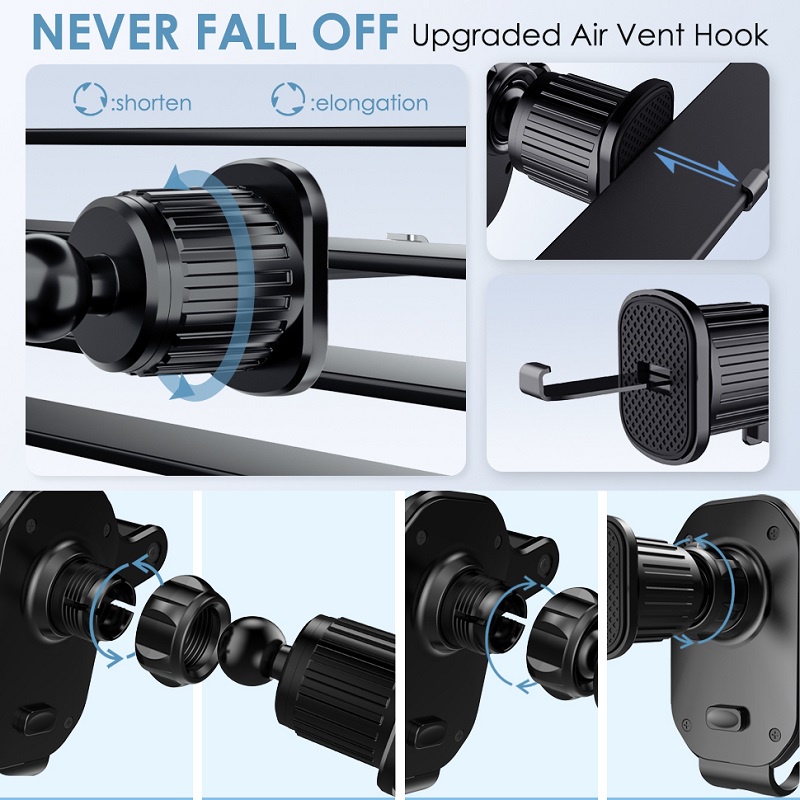 Giá Đỡ Điện Thoại Di Động Đầu Bi 17mm Điều Chỉnh Lỗ Thông Khí Xe Hơi