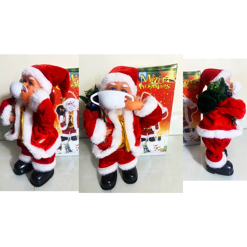 Ông già NOEL PIN nhảy múa cầm đèn, khẩu trang hát nhạc giáng sinh vui nhộn