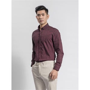 Áo sơ mi dài tay Aristino  100% cotton thấm hút from ôm ALS55408