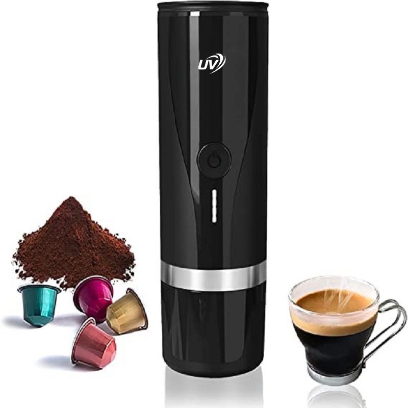 Máy pha cà phê mini dùng điện nhỏ gọn tiện lợi có thể mang đi du lịch công tác làm việc tại văn phòng, dùng trên ô tô