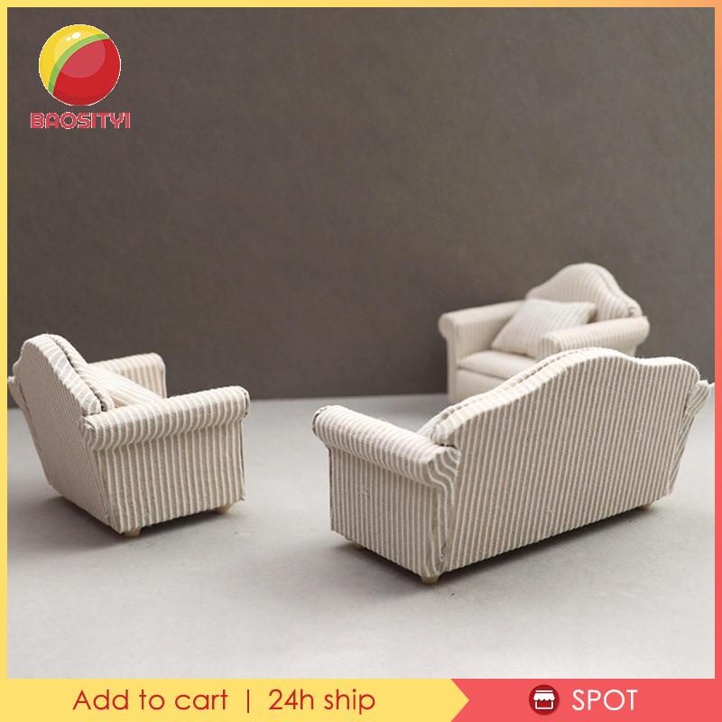 [Baosity1] Ghế Sofa Kèm Gối Trang Trí Nhà Búp Bê Cho Trẻ Mới Biết Đi