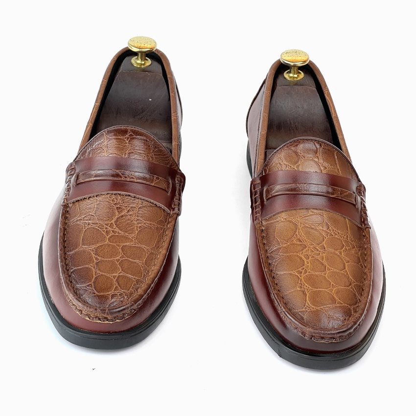 Giày lười nam cao cấp da bò thật Ermand bẩo hành 1 năm kiểu dáng sang trọng - Mã T335