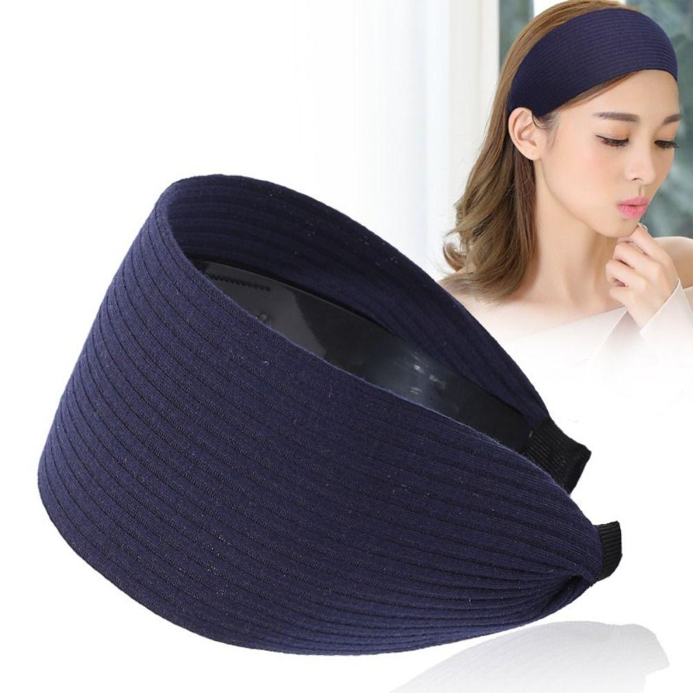 Băng Đô Cài Tóc Dệt Kim Chống Trượt Đơn Giản Thời Trang Cho Nữ