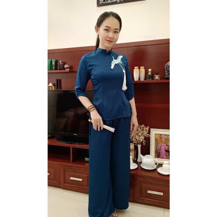 Đồ Lam Đi Chùa # Mẫu Hạc Ngọc# Quần Áo Nữ Cao Cấp