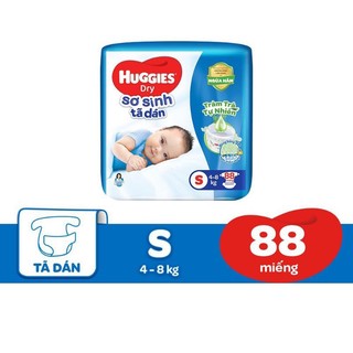 Tã dán sơ sinh Huggies S88 Tràm Trà mới