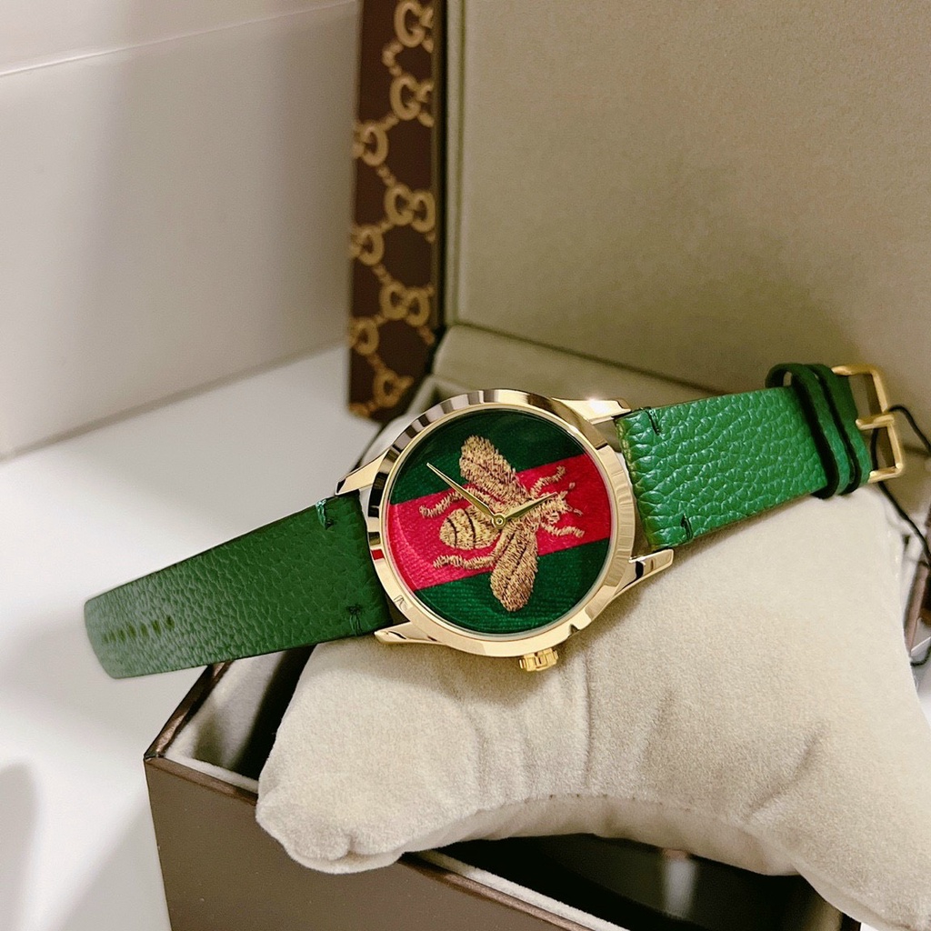 Đồng Hồ Nữ Guccii Sang Trọng - Size 36mm, Dây Da, Chống Nước,Máy Pin Bảo Hành Máy 3 Tháng