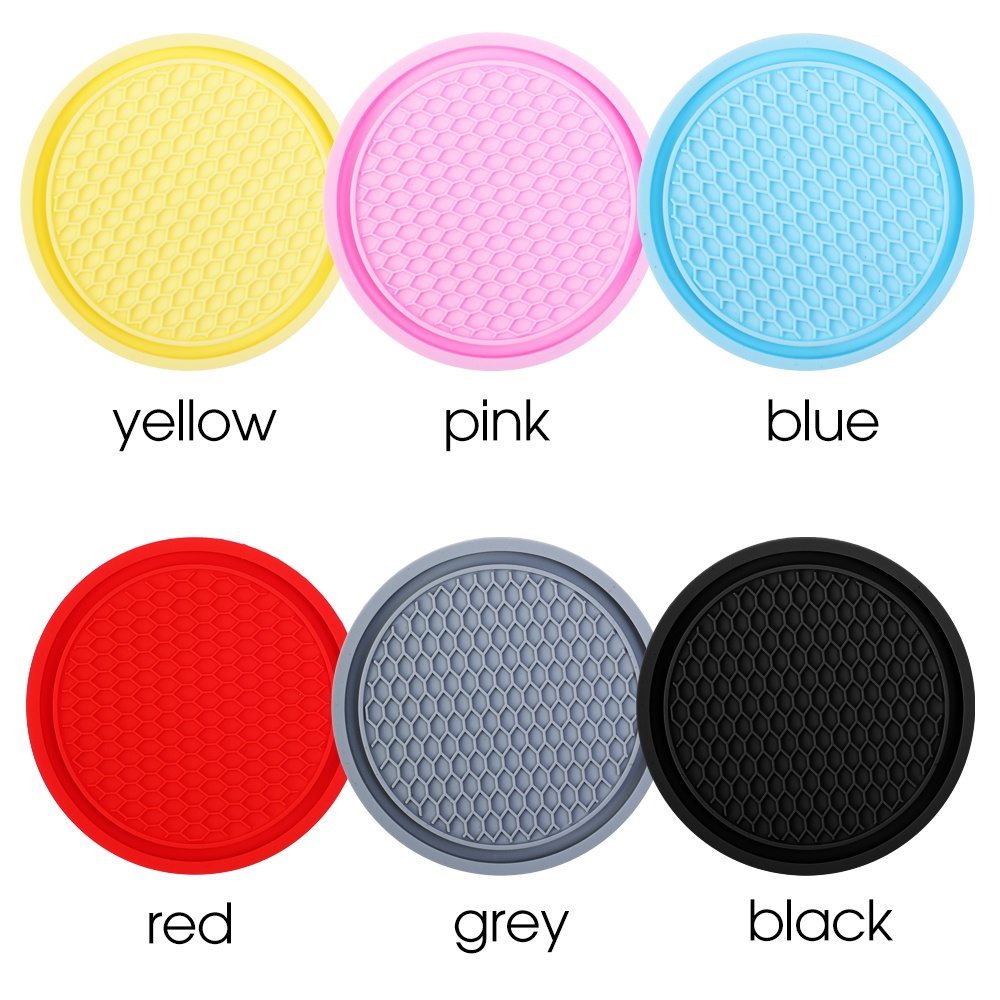 Đế Lót Cốc Nước Cách Nhiệt Chống Trượt Nhiều Màu Hình Tròn Trang Trí Nội Thất Xe Hơi