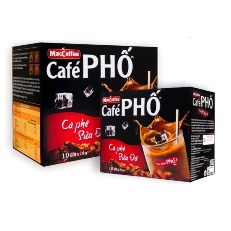 Cà Phê Phố sữa đá hộp 10 Gói