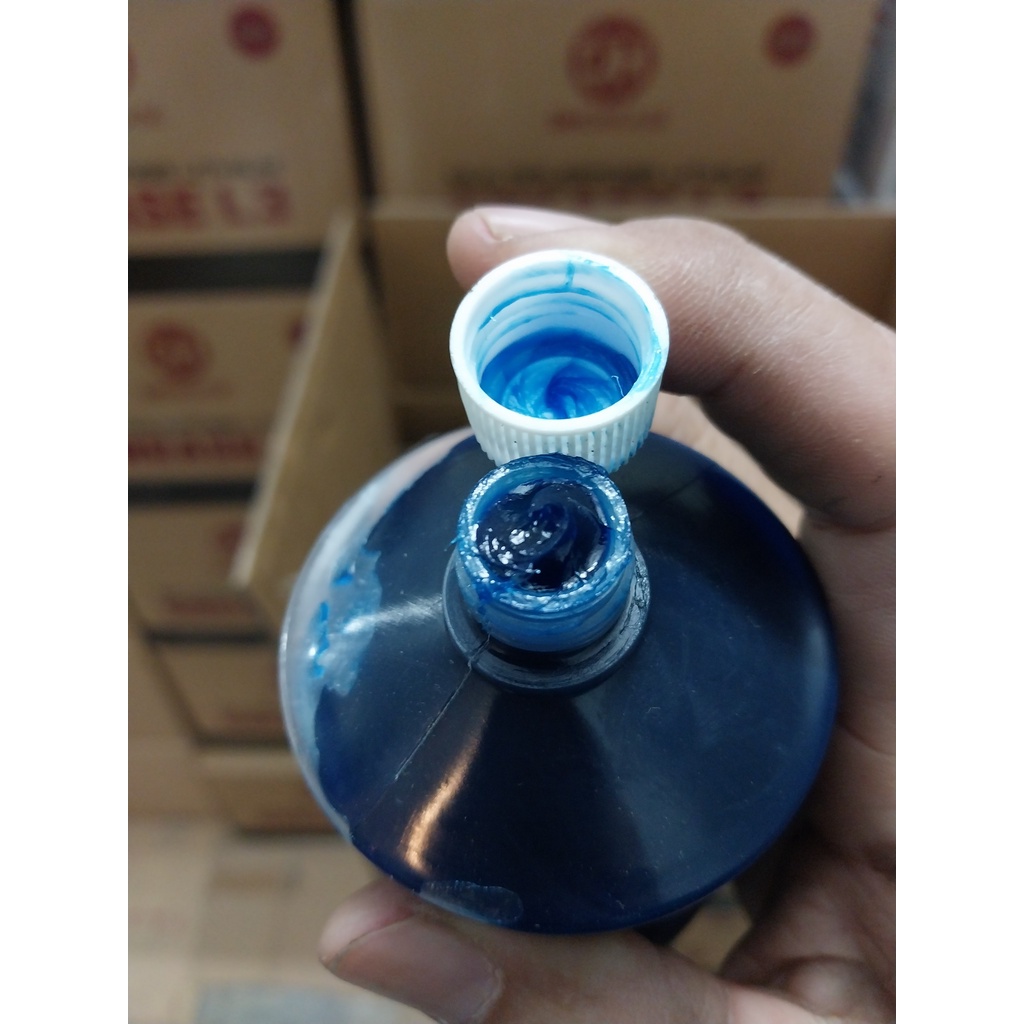 Thùng 30 mỡ bò bôi trơn đóng chai con sâu Grease Lithium Crystal NLGI3 180° màu xanh