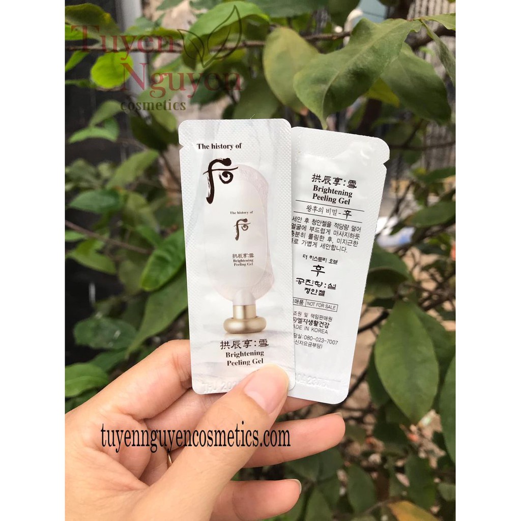 Combo 30 gói Tẩy tế bào da chết trắng da Whoo Gongjinhyang Seol Brightening Gel gói 1ml
