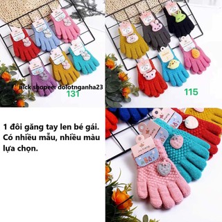 1 đôi găng tay len bé gái nhiều mẫu size từ 3-6 tuổi