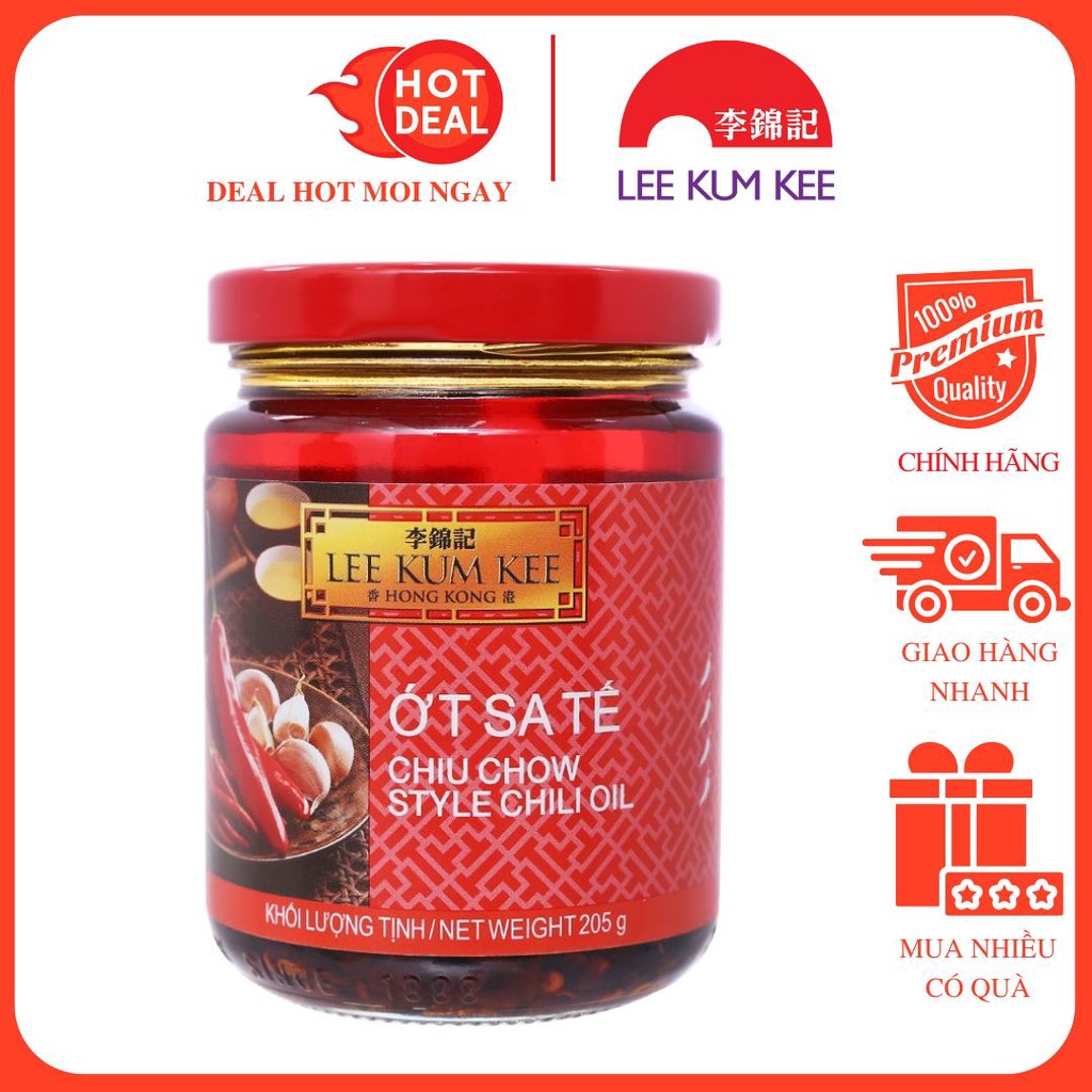 Ớt Sate Lee Kum Kee 205G - Gia Vị Hồng Kong Chính Hãng
