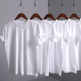 Áo thun trắng trơn mỏng cotton, Áo thun nam nữ cotton