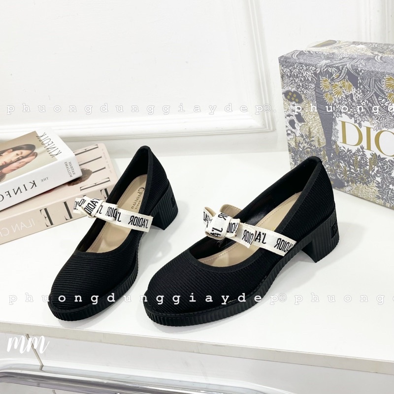 Giày búp bê dio vải gân 3p quai chữ gullbox bill túi