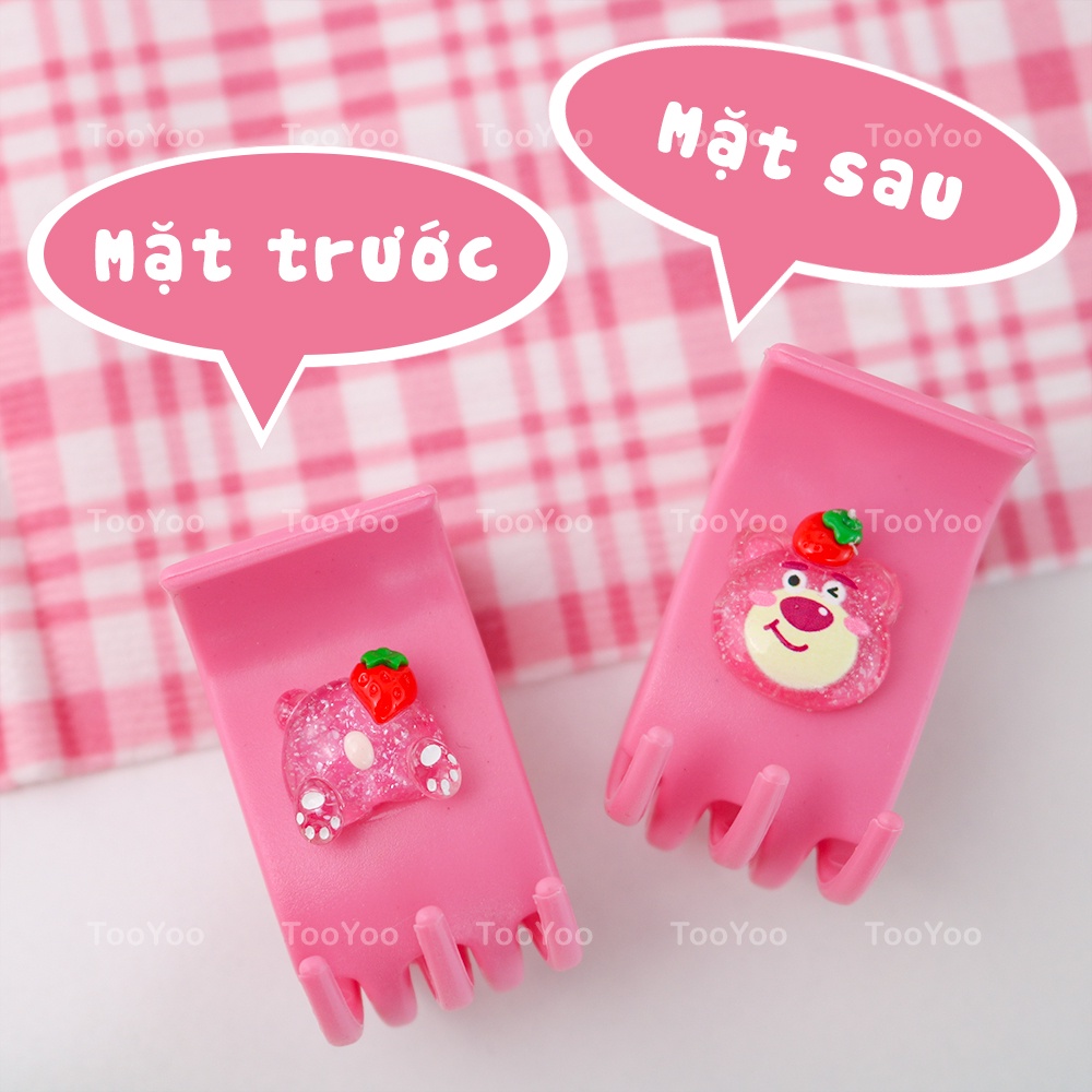 Kẹp tóc càng cua 5 răng Gấu Dâu Lotso dễ thương cute TY0331