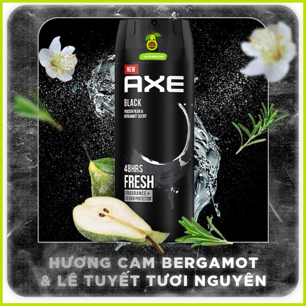 Xịt nước hoa nam toàn thân AXE 135ml - Xịt khử mùi hương nước hoa nam AXE kháng khuẩn nhập Thái Lan ngăn đổ mồ hôi nách