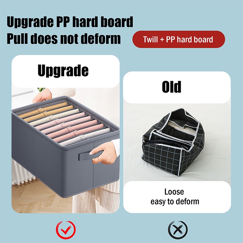 PP Túi vải đựng quần áo 11 ngăn, hộp đựng quần áo chia ngăn tiện lợi hàng Nhật Bản