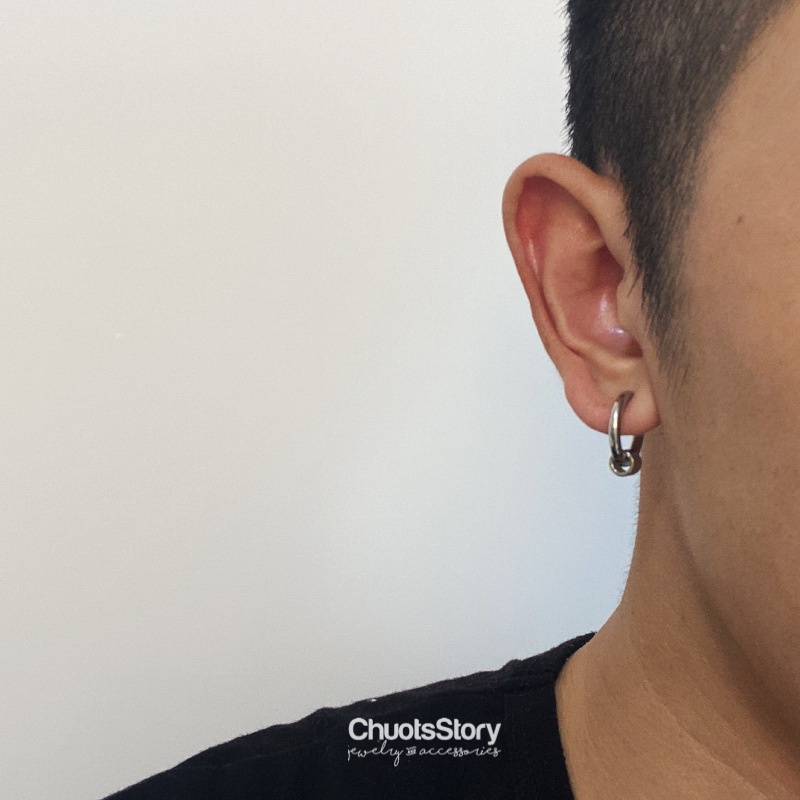 Khuyên Tai Titan Không Gỉ Ghép Trụ Trơn, Khuyên Tai Khuyên Mũi Nam Nữ Xỏ Lỗ GIÁ 1 CHIẾC Bông Tai Nam Nữ Unisex Thời Tran