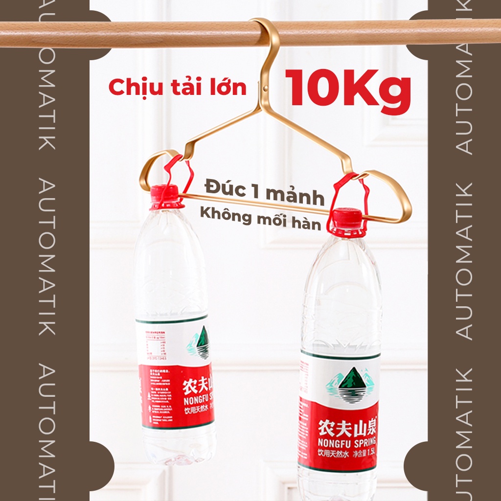 Móc Treo Quần Áo Phơi Đồ Mắc Quần Áo Kim Loại Nhôm Mạ Vàng Dày Không Gỉ Không Trầy Xước - Automatik