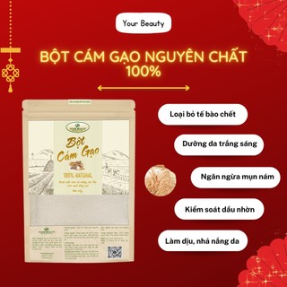 Bột cám gạo nguyên chất 250G đắp mặt, rửa mặt, tắm dưỡng toàn thân Your Beauty handmade