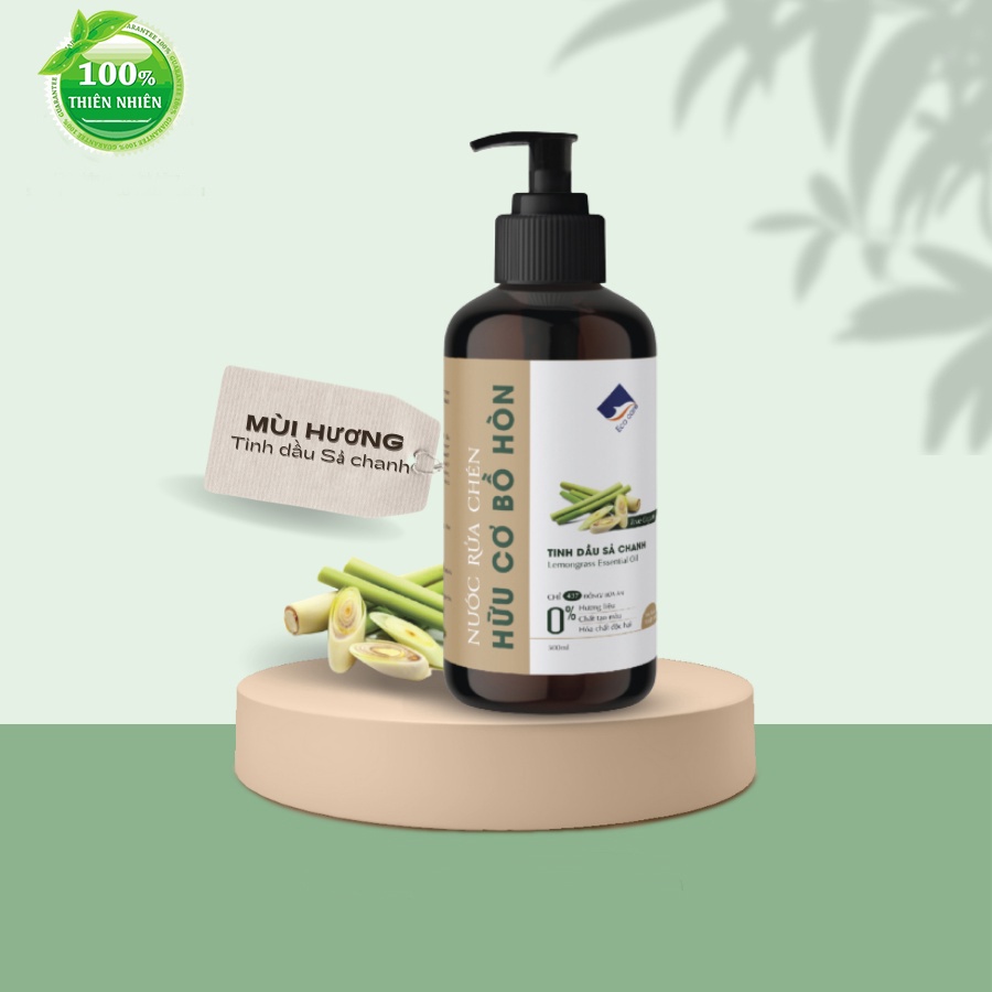 Nước Rửa Chén Bồ Hòn Hữu Cơ ECOCARE 500ml - Sạch dầu mỡ, tinh dầu khử mùi, tiết kiệm 30% nước