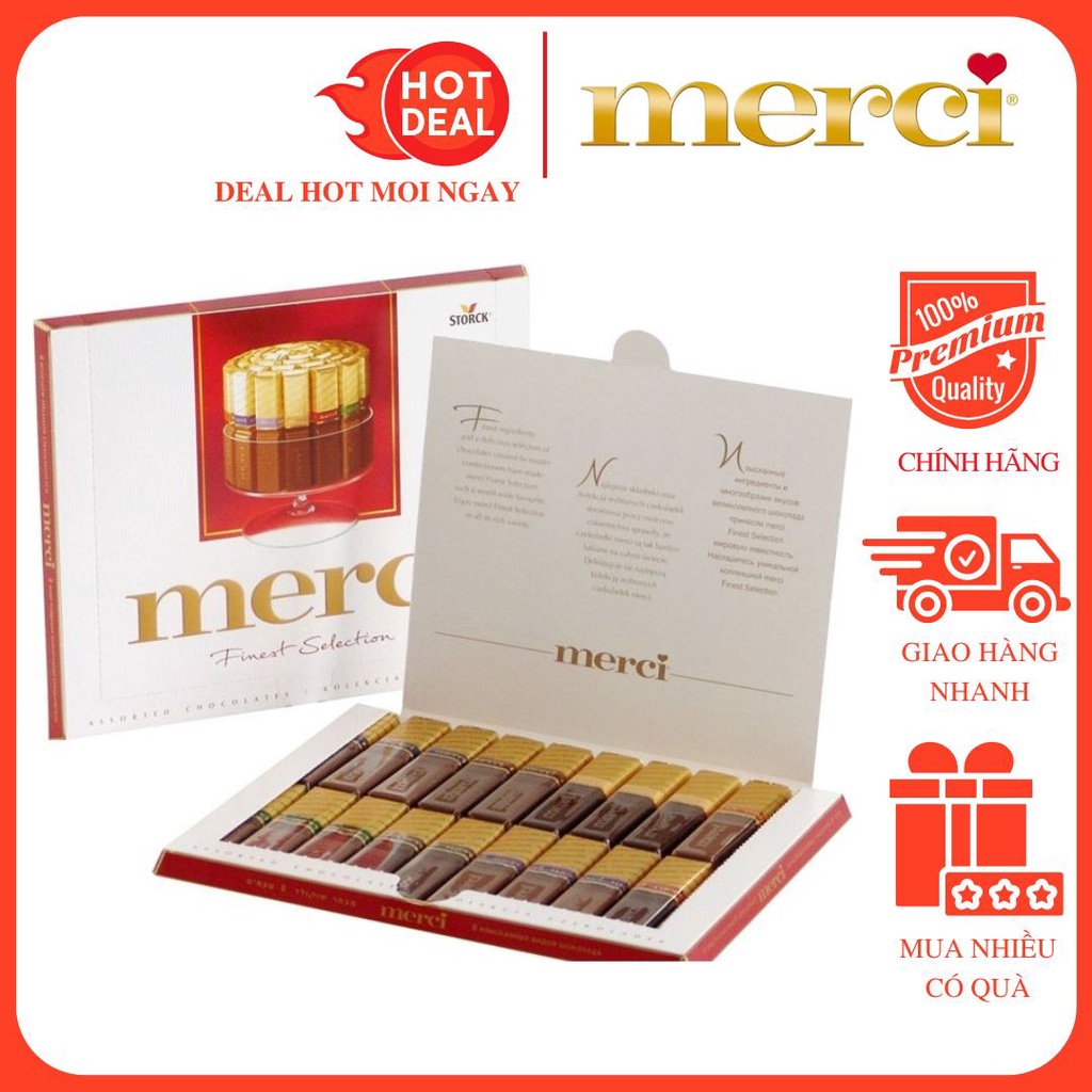 Kẹo Socola Storck Merci Finest Selection Hỗn Hợp 250G