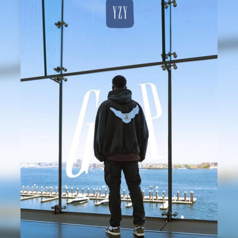 Áo Hoodie GAP in hình cánh chim hòa bình, áo khoác nỉ form rộng nam nữ