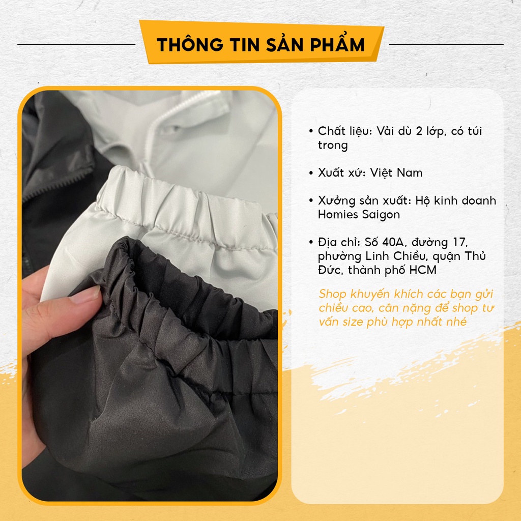 Áo Khoác Dù 2 Lớp Nam Nữ Unisex Tag Nhựa DUMBLE - Homies Saigon | BigBuy360 - bigbuy360.vn