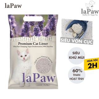 Cát vệ sinh cho mèo laPaw đất sét mix than hoạt tính 8L