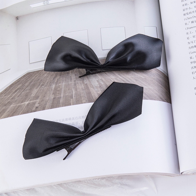 Kẹp Tóc Nơ Satin Thời Trang Hàn Quốc Cho Nữ