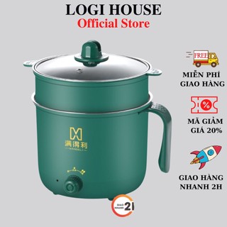 [CHÂN CẮM 2 CHẤU][2 CHẾ ĐỘ NẤU] CA NẤU MÌ 2 MỨC NHIỆT KIÊM NỒI LẪU MINI TẶNG KÈM XỬNG HẤP - CA NẤU MÌ 2 TẦNG