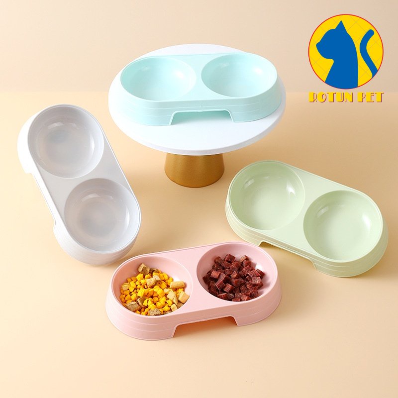 Bát ăn đôi cho chó, mèo