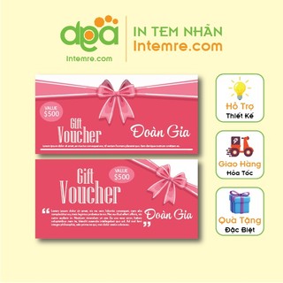 In Voucher Phiếu Giảm Giá Intemre.com Giấy C300 Cán Màng Mờ - Sl: 500c