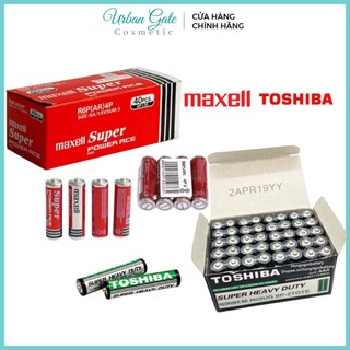 Pin tiểu aa maxell super power ace | pin aaa toshiba super heavy duty dùng cho remote