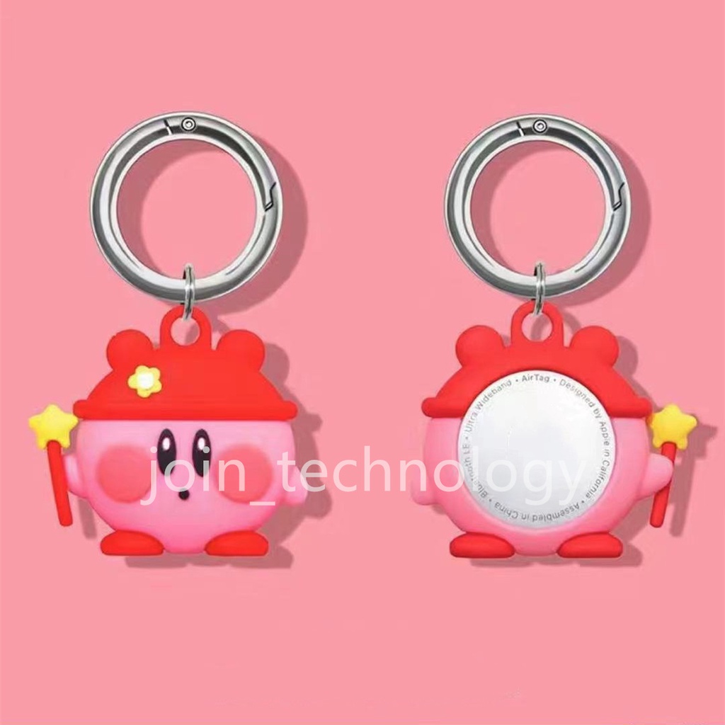 Ốp lưng PVC airtag chống thất lạc hình hoạt hình dễ thương cho iPhone