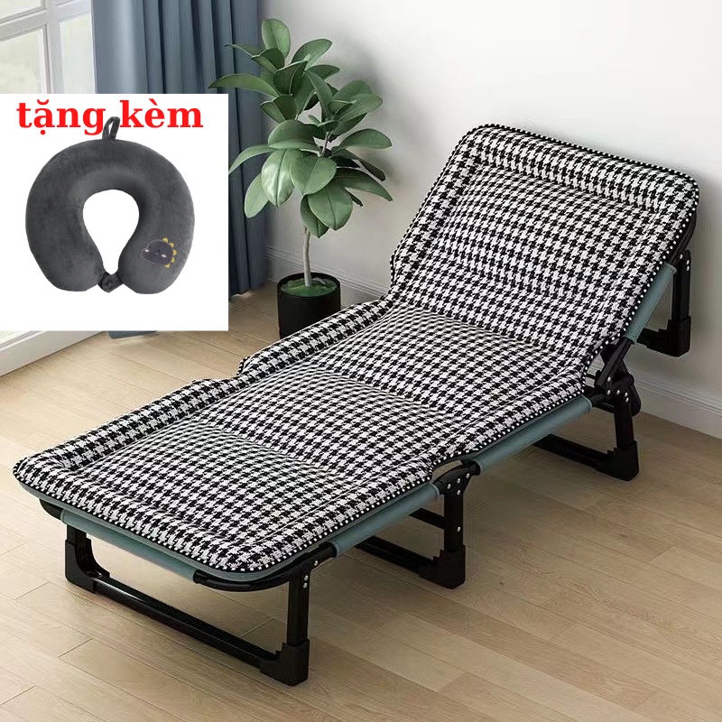 Giường Gấp Gọn văn phòng,Giường xếp ngủ trưa di động, khung thép chắc chắn sơn tĩnh điện Pehouse home