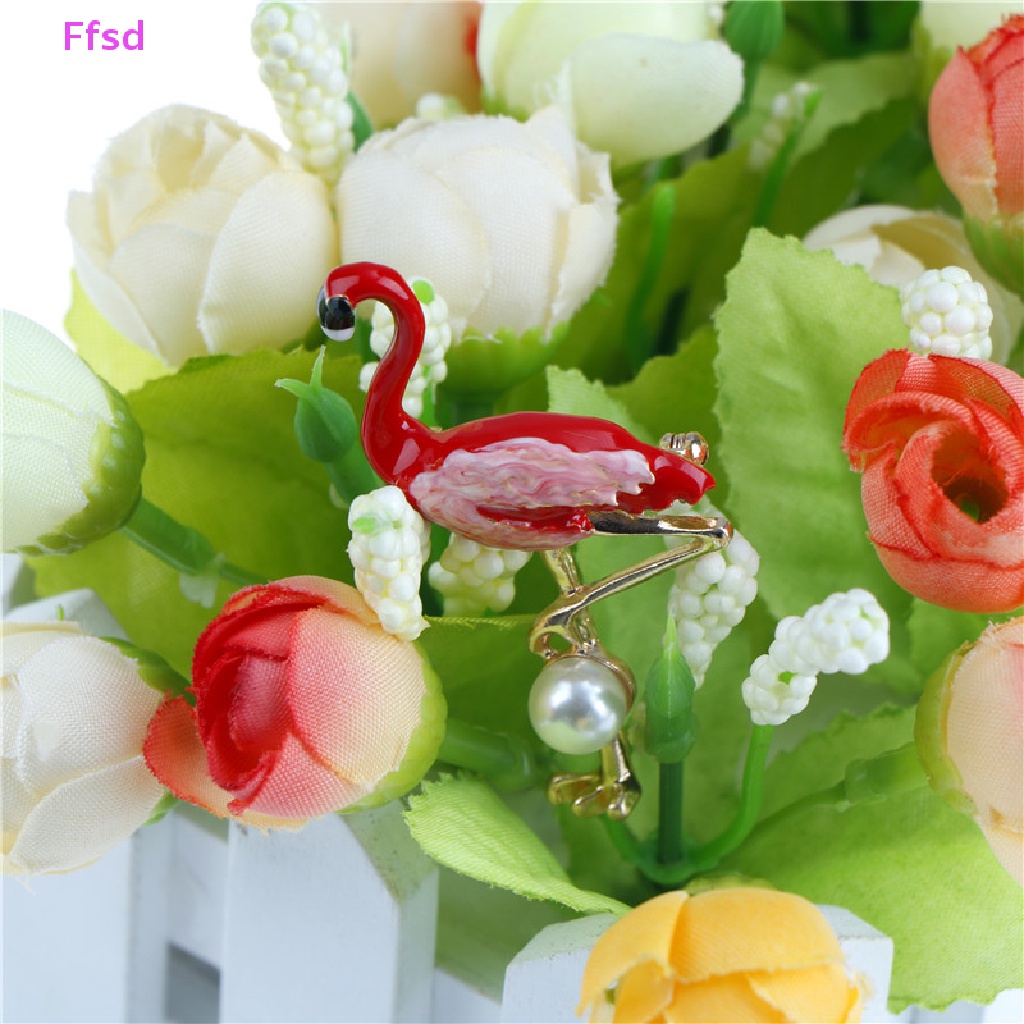 {Ffsd} Ghim Cài Áo Khoác Hình Chim Hồng Hạc Sống Động Cho Nam Và Nữ * Bán Chạy