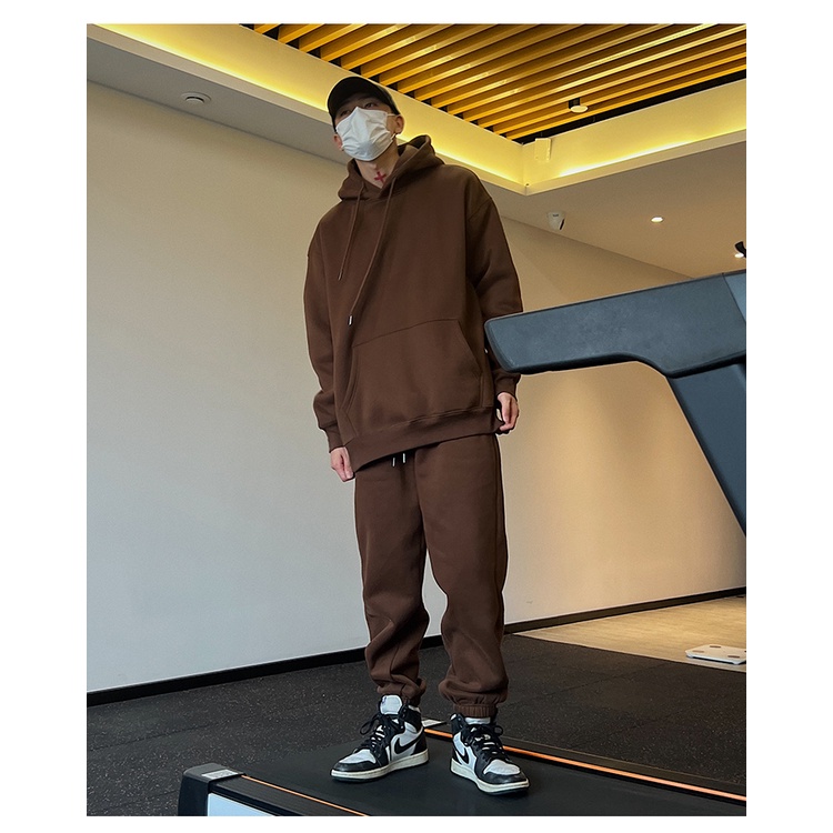 Bộ Hoodie Nỉ Phối Mũ 2 Lớp Trần Bông Cao Cấp, Phong Cách Nam Nữ Trẻ Trung Năng Động
